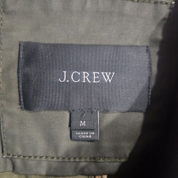 J.Crew Women's Medium Downtown Field Waxed Military Jacket Mossy Green Cotton - Picture 2 of 7